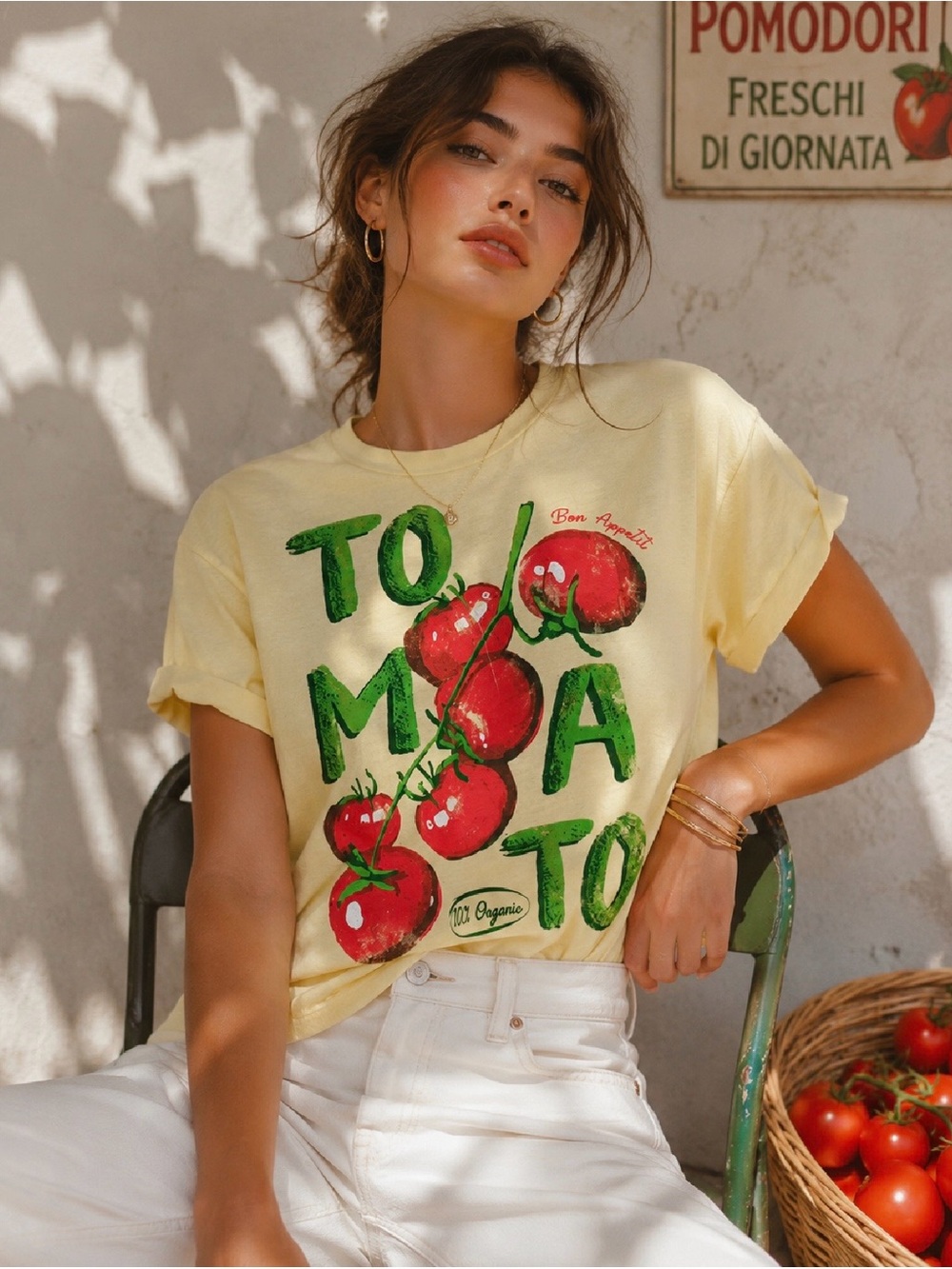 Yellow Tomato Graphic Tee